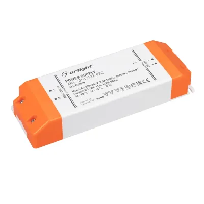Блок питания ARV-SP-12132-PFC (12V, 11A, 130W) (IP20 Пластик, 5 лет)