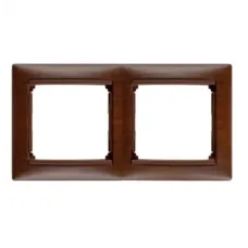 Рамка 2-местная дерево тонированное VALENA DIY