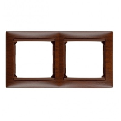 Рамка 2-местная дерево тонированное VALENA DIY