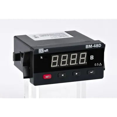 Вольтметр цифровой 96x48мм однофазный, вход 100В, LED-дисплей ВМ-48D