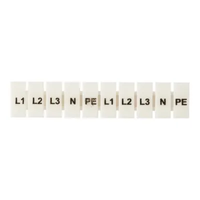 Маркеры для UT/ST/Push-in 2,5 с символами L1, L2, L3, N, PE (100 шт.) EKF