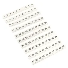 Маркеры для ST/Push-in 2,5 с нумерацией 1-50 для крепления сбоку (100 шт.) EKF