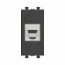 Avanti Компьютерная розетка RJ-45 без шторки      модульная кат.6А экранированная Черный матовый 1  модуль