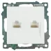 Розетка компьютерная 2-местная RJ-45 (механизм), серия Катрин, GLS00-7109-01, белый