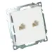 Розетка компьютерная 2-местная RJ-45 (механизм), серия Катрин, GLS00-7109-01, белый