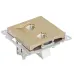 Розетка компьютерная 2-местная RJ-45 (механизм), серия Катрин, GLS00-7109-08, золото