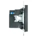 Розетка 2-местная USB + type C (механизм), 250В, 3А, серия Катрин, GLS10-7116-05, черный