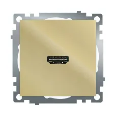 Розетка HDMI 2.1, Type A (механизм), серия Катрин, золото, GLS00-7118-08