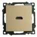 Розетка HDMI 2.1, Type A (механизм), серия Катрин, золото, GLS00-7118-08