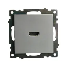 Розетка HDMI 2.1, Type A (механизм), серия Катрин, GLS00-7118-03, серебро