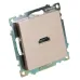 Розетка HDMI 2.1, Type A (механизм), серия Катрин, GLS00-7118-02, шампань