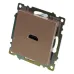 Розетка HDMI 2.1, Type A (механизм), серия Катрин, GLS00-7118-02, шампань
