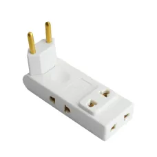 Разветвитель сетевой плоский поворотный 4-местный б/з, ADP10-24-21, белый
