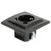Розетка 1-местная USB + type C, 250В, 2.1А, серия Эрна, PST16-9016-03, черный