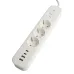 HM21-31-05 Сетевой фильтр 3-местный с/з 3x1мм2 5 м 250В 16А 2 USB-A+2 Type-C 3 серия Nova белый STEKKER