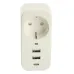 HM81-11-1 Сетевой фильтр 1-местный с/з 250В 16А 2USB+1Type-C 2,4 A серия Nova белый STEKKER