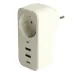 HM81-11-1 Сетевой фильтр 1-местный с/з 250В 16А 2USB+1Type-C 2,4 A серия Nova белый STEKKER