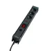 HM22-31-03 Сетевой фильтр 3-местный с/з 3x1мм2 3 м 250В 16А серия Techno черный STEKKER