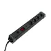 HM22-41-03 Сетевой фильтр 4-местный с/з 3x1мм2 3 м 250В 16А серия Techno черный STEKKER