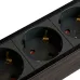 HM22-41-03 Сетевой фильтр 4-местный с/з 3x1мм2 3 м 250В 16А серия Techno черный STEKKER