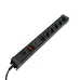 HM22-61-02 Сетевой фильтр 6-местный с/з 3x1мм2 1,8 м 250В 16А серия Techno черный STEKKER