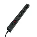 HM22-61-05 Сетевой фильтр 6-местный с/з 3x1мм2 5 м 250В 16А серия Techno черный STEKKER