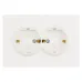 Розетка 2-местная с з/ш, с/з, СЗК, 250В, 16А, серия Эмили, RST16-5114-01ZK, белый фарфор, soft touch Розетка 2-местная с з/ш, с/з, СЗК, 250В, 16А, серия Эмили, RST16-5114-01ZK, белый фарфор, soft touch