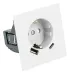 Розетка 1-местная з/ш с/з 16А + USB + Type C (механизм), 250В, 20W, серия Мия, RST16-3119-01, белая магнолия