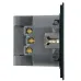 Розетка 1-местная з/ш с/з 16А + USB + Type C (механизм), 250В, 20W, серия Мия, черный бархат RST16-3119-05