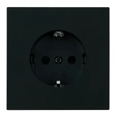 Розетка 1-местная с защитной шторкой с/з (механизм), 250В, 16А, серия Мия, RST16-3110-05, черный бархат