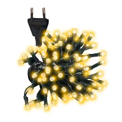 Гирлянда светодиодная нить AC-G02-80Y, 80 желтых LED, 8.8 м, 8 режимов, 220В