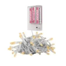 Гирлянда светодиодная нить DC-G01-80Y, 80 желтых LED, 7.8 м, 8 режимов, 3xAA