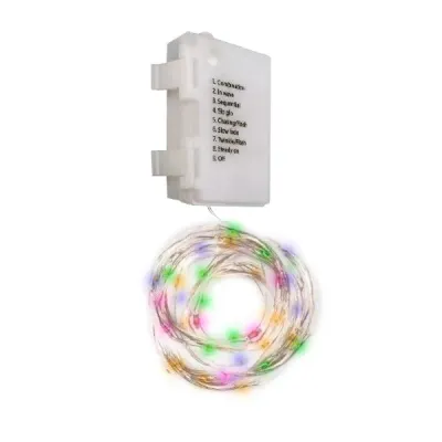 Гирлянда светодиодная Роса DC-G03-120M, 120 мультицвет microLED, 12.1 м, 8 режимов, 3xAA