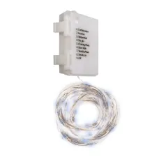 Гирлянда светодиодная Роса DC-G03-120W, 120 белый microLED, 12.1 м., 8 режимов, 3xAA ФAZA