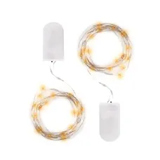 Гирлянда светодиодная Роса DC-G05-20YS2, комплект 2 штук, желтый 20 LED, 2xCR2032