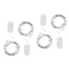 Гирлянда светодиодная Роса DC-G05-20WS4, комплект 4 штук, белый, 20 LED, 2xCR2032