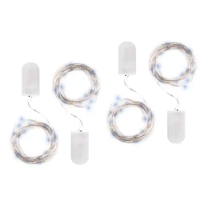 Гирлянда светодиодная Роса DC-G05-20WS4, комплект 4 штук, белый, 20 LED, 2xCR2032
