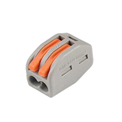 Клеммы СМК  монтажные многоразовые PTC-2P 222-412 450V 32A 0,08-2,5(4.0)mm2 , 2 отверстия, серые 10 шт.