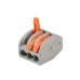 Клеммы СМК  монтажные многоразовые PTC-3P 222-413 450V 32A 0,08-2,5(4.0)mm2 , 3 отверстия, серые 10 шт.
