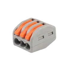Клеммы СМК  монтажные многоразовые PTC-3P 222-413 450V 32A 0,08-2,5(4.0)mm2 , 3 отверстия, серые 10 шт.