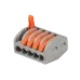 Клеммы СМК  монтажные многоразовые PTC-5P 222-415 450V 32A 0,08-2,5(4.0)mm2 , 5 отверстий, серые / 5 шт.