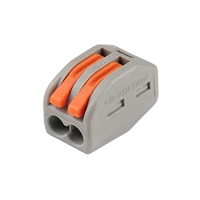 Клеммы СМК  монтажные многоразовые PTC-2P 222-412 450V 32A 0,08-2,5(4.0)mm2 , 2 отверстия, серые 50 шт.