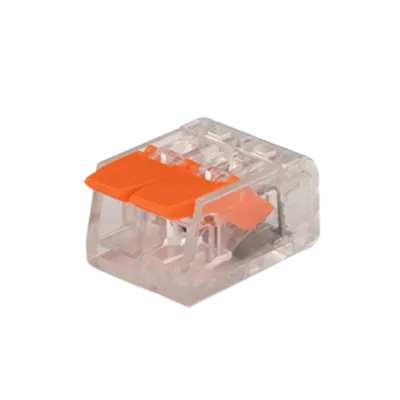 Клеммы СМК  монтажные многоразовые  PTC-2P 221-412 450V 32A 0,14-4.0mm2,  2 отверстия прозрачные / 50шт.
