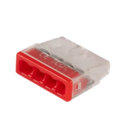 Клеммы СМК  монтажные PTC-4P 2273-204 450V 32A 0,14-4.0mm2 , 4 отверстия,  прозрачные,/ 50 шт.