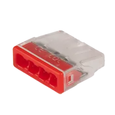 Клеммы СМК  монтажные PTC-4P 2273-244 450V 32A 0,14-4.0mm2 , 4 отверстия,  прозрачные, с пастой, /50 шт.