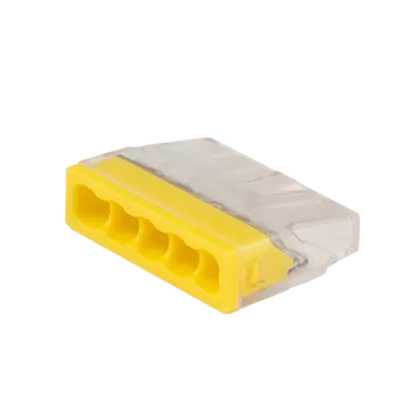 Клеммы СМК  монтажные PTC-5P 2273-245 450V 32A 0,14-4.0mm2 , 5 отверстий,  прозрачные, с пастой ,/ 50 шт.
