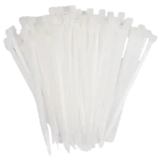 Стяжка кабельная (Хомут) 2,5x200-100WH PA6.6 белая (100 шт/уп) Jazzway
