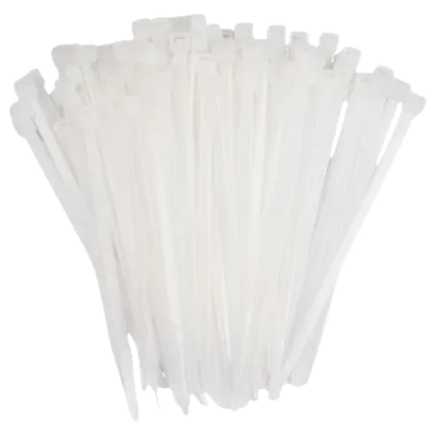Стяжка кабельная (Хомут) 2,5x200-100WH PA6.6 белая (100 шт/уп) Jazzway