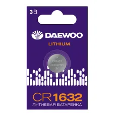 Элемент питания батарейка таблетка литиевая типоразмер 1632 CR1632 DAEWOO Lithium BL-1Jazzway