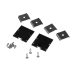 Профиль для светодиодной ленты PAL 3535-BLACK (комплект) накладной 2 м анод.с подвесом